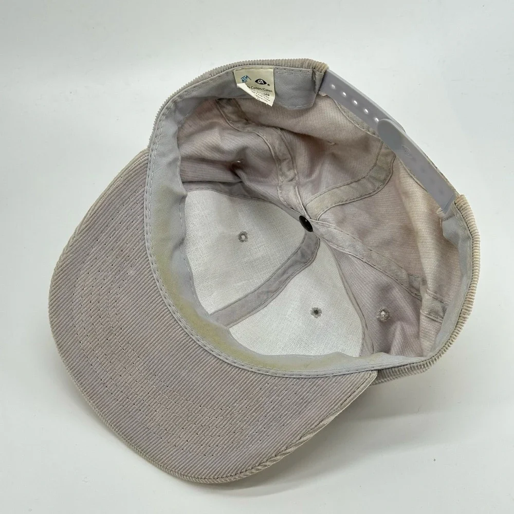 Vintage Canada Snapback Hat Corduroy Patch 80's 90's Cap Beige Men's OSFA - Picture 7 of 8